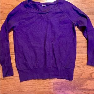J. Crew purple wool sweater.